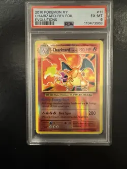 2016 Pokemon XY Evolutions Charizard Reverse Holo #11/108 PSA 6 - Image 1