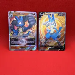 Pokemon TCG Lucario V & VSTAR Promo Lot (2) SWSH213/SWSH214 Holo EN 2022 - Image 1