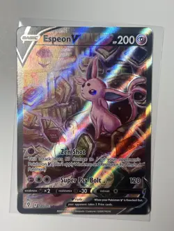 2021 Pokemon Espeon V Alt Art Ultra Rare Evolving Skies 180/203 - Image 1