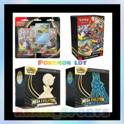 Pokemon MEGA EVOLUTIONS Booster Bundles, ETBs, Sticker LOT English - Image 1