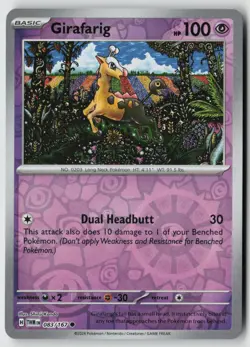 Girafarig 083/167 Twilight Masquerade Pokemon Reverse Holo NM SHINJI KANDA - Image 1