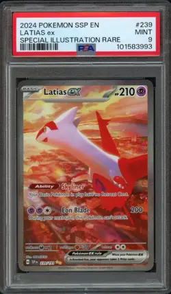 2024 Pokemon Surging Sparks Latias EX 239/191 PSA 9 Mint SIR - Image 1