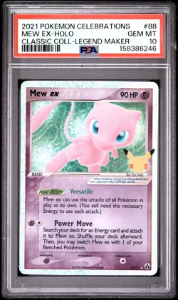2021 POKEMON CELEBRATIONS CLASSIC COLLECTION #88 MEW EX-HOLO PSA 10 - Image 1