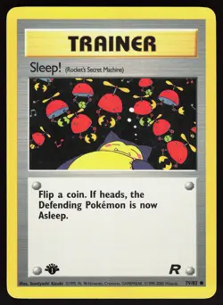 Sleep! 79/82 - Pokemon 1st Edition Team Rocket - Common - LP - Image 1