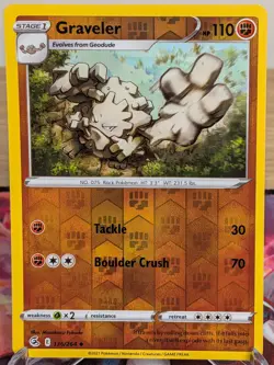 GRAVELER 136/264 UNCOMMON FUSION STRIKE POKEMON REVERSE HOLO NM - Image 1