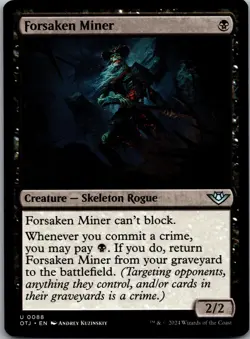 Forsaken Miner 88 Uncommon Outlaws of Thunder Junction Magic: The Gathering LP - Image 1