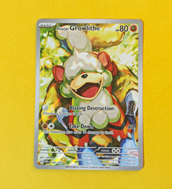 Pokemon Hisuian Growlithe 181/167 IR Full Art Holo EN 2024 Twilight Masquerade - Image 1