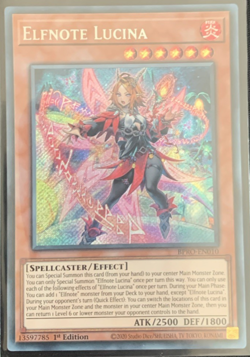 Elfnote Lucina BPRO-EN010 Secret Rare 1st Edition Near Mint Yu-Gi-Oh! - Image 1