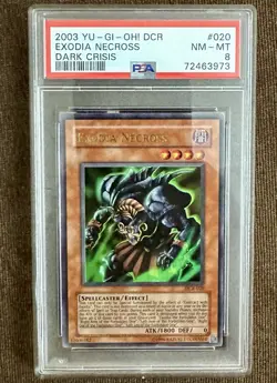 2003 Yu-Gi-Oh! DCR EXODIA NECROSS DARK CRISIS # 020 PSA 8 - Image 1