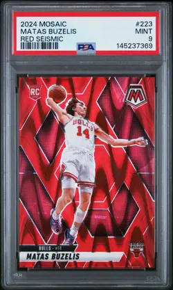 2024 PANINI MOSAIC RED SEISMIC #223 MATAS BUZELIS 59/299 PSA 9 - Image 1