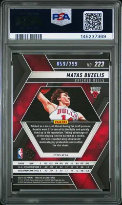 2024 PANINI MOSAIC RED SEISMIC #223 MATAS BUZELIS 59/299 PSA 9 - Image 2