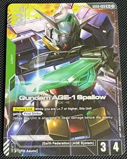 Gundam AGE-1 Spallow GD02-023 R+ Alt Art Gundam TCG Dual Impact English FAST 🚚 - Image 1