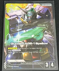 Gundam AGE-1 Spallow GD02-023 R+ Alt Art Gundam TCG Dual Impact English FAST 🚚 - Image 3