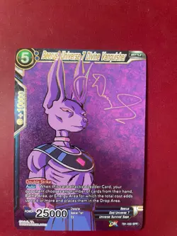 Beerus Universe 7 Divine Vanquisher TB1-030 SPR Signature Dragon Ball Super Card - Image 3