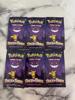 Pokemon TCG Trick or Trade Promo (3-Card Packs) X6 packs - Image 1