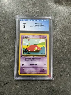 Pokemon TCG Slowpoke Team Rocket 67/82 EN 1st Edition 2000 CGC 8 - Image 1