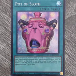 Konami Yu-Gi-Oh! Pot of Sloth CORI-EN061 Chaos Impact Secret Rare Foil 1st - Image 1