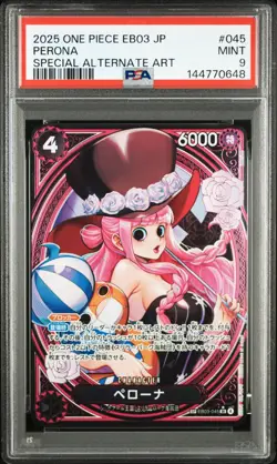 One Piece Japanese Perona EB03-045 SP Special Alternate Art PSA 9 - Image 1