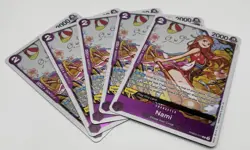 One Piece CCG Nami 5x Card Playset PRB02-012 - English - ALL NM+ - Image 1