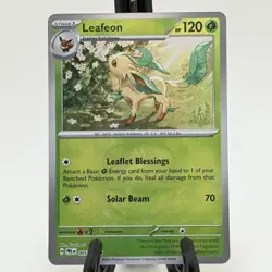 Leafeon Master Ball Pattern 005/131 Prismatic Evolutions Holo Pokemon TCG - Image 1