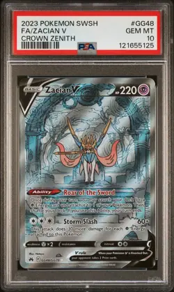 2023 Zacian V GG48/GG70 SWSH Crown Zenith PSA 10 Gem Mint Pokemon Card - Image 1