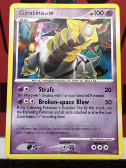 Giratina 27/127 Rare Platinum Non Holo Rare Pokemon Card - Image 3