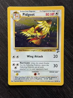 Pidgeot 14/130 Holo Rare - Pokemon TCG Base Set 2 WOTC - Near Mint #51 - Image 1