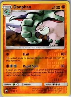 Donphan 73/168 Reverse Holo SM - Celestial Storm - Pokemon Card - NM - Image 1