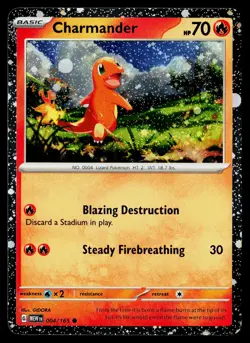 Miscellaneous Cards & Products Charmander - (Cosmos Holo) 004/165 Holo NM - Image 1