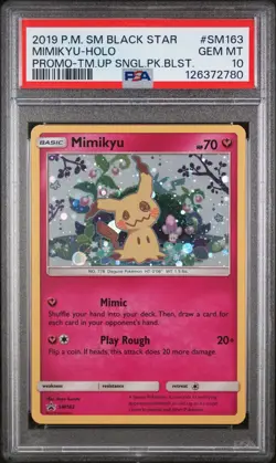 Pikachu PSA 10 & Mimikyu PSA 10 SM 162 & SM 163 Sequential Set Team Up Pokemon - Image 2