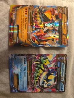 Primal Kyogre EX & Primal Groudon EX Full Art Holo XY Primal Clash 2 Cards - Image 1
