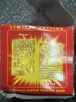 Burger King Pikachu Limited Edition Gold-Plated Promo Card w/ Case - Image 2
