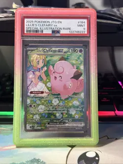 Pokemon TCG Journey Together Lillie's Clefairy EX Card 184/159 PSA 9 - Image 1