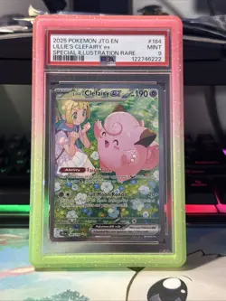 Pokemon TCG Journey Together Lillie's Clefairy EX Card 184/159 PSA 9 - Image 2