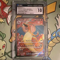 CGC 10 Charizard ex 185/165 Japanese Sv2a Pokemon Card 151 SR Holo 2023 330HP - Image 1