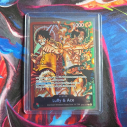 Bandai One Piece Card Game Luffy & Ace Leader ST30-001 Promo Foil EN 6000 - Image 1