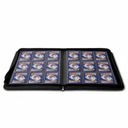 9 Pocket Black Zip Side Loading Binder Album Holds 360 Cards Pokemon MTG TCG - Image 4