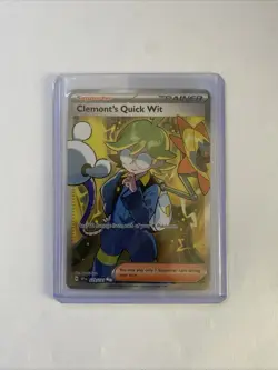 Pokemon TCG: Surging Sparks: 229/191: Clemont's Quick Wit Illustration Rare (NM) - Image 1