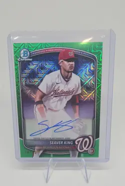 2025 Bowman Chrome - Mega Box Mojo Auto Seaver King #BMA-SK Green Refractor /99 - Image 1