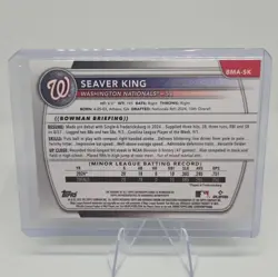 2025 Bowman Chrome - Mega Box Mojo Auto Seaver King #BMA-SK Green Refractor /99 - Image 3