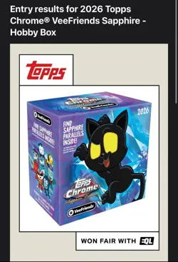 2026 Topps Chrome® VeeFriends Sapphire Hobby Box BRAND NEW - CONFIRMED PRE ORDER - Image 2
