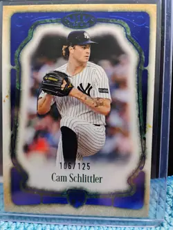 2026 Topps Tier One Cam Schlittler RC Blue 106/125 #83 - Image 2