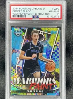 2024-25 Bowman Chrome - X-fractor Cooper Flagg #WP-7 Warriors Of The Paint - Image 1