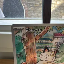 Pokemon TCG Paldean Fates Meowth 106/094 Holo Full Art IR 70 HP EN 2025 - Image 2