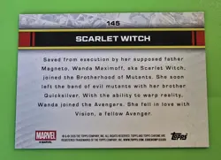 2026 Topps Chrome Marvel Scarlet Witch Green X-fractor #66/99 - Image 2