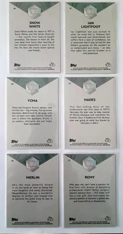 2023 Topps Chrome Disney 100. 6 x Cards Inc Snow White,Remy,Merlin Etc - Image 2
