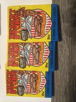 3 X 1991 Topps Desert Storm Victory Series New Pack 27 Cards Total - Image 1