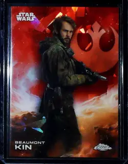 2025 Topps Chrome Sapphire Edition Star Wars #106 Beaumont Kin Red Sapphire - Image 1