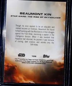 2025 Topps Chrome Sapphire Edition Star Wars #106 Beaumont Kin Red Sapphire - Image 2