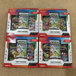 Pokemon TCG First Partner Illustration Collection Series 2 Sealed Promo Lot of 4 - Image 1